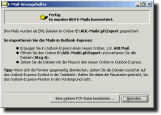 Screenshot für E-Mail-Umzugshelfer